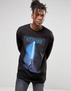 Asos Star Wars Long Sleeve Dropped Shoulder Oversized T-shirt With Pos