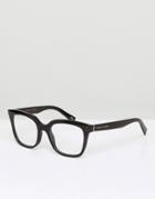 Marc Jacobs Square Clear Lens Glasses In Tort - Brown