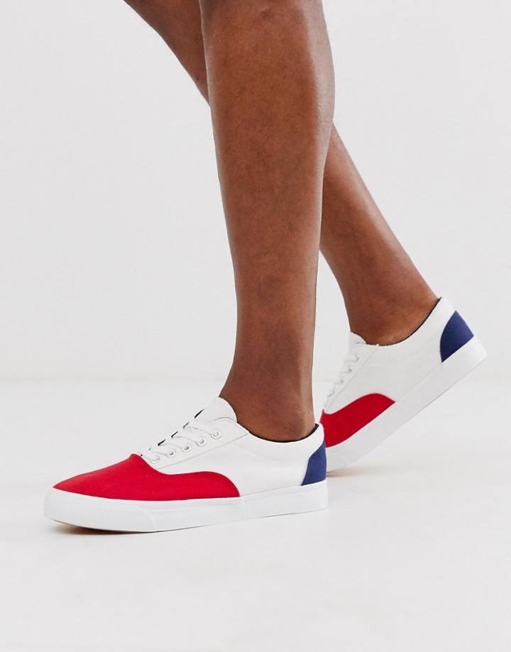 New Look Color Block Plimsolls-white