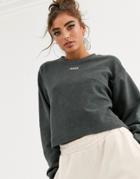 Asos 4505 Crop Sweat With Logo-gray