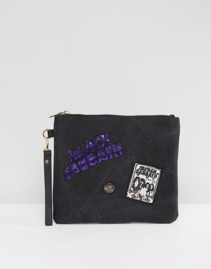 Sacred Hawk Black Sabbath Clutch Bag - Black