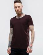 Asos T-shirt In Purple With Scoop Neck - Purple