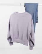 Jdy Oversized Sweatshirt With Rib Neck In Purple