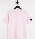 Calvin Klein Jeans Asos Exclusive Monogram Badge T-shirt In Pink
