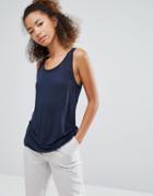 Vila Tank With Embellished Trim - Black