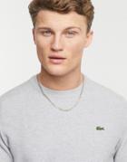 Lacoste Textured Cotton Sweater-grey