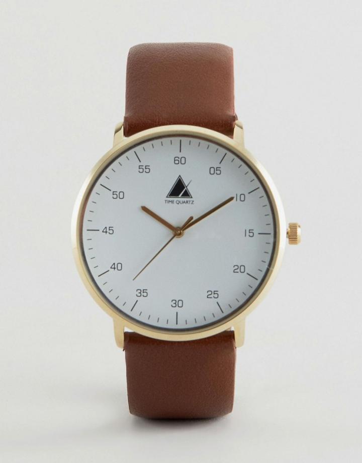 Asos Watch In Minimal Design - Brown