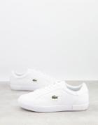 Lacoste Powercourt Sneakers In Triple White