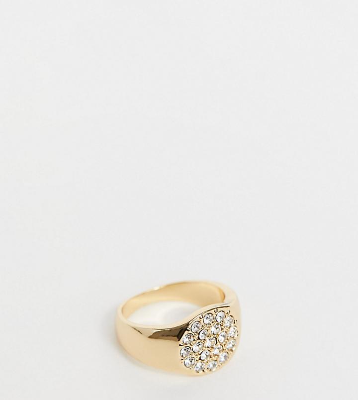 Designb London Exclusive Ring With Pave In Gold