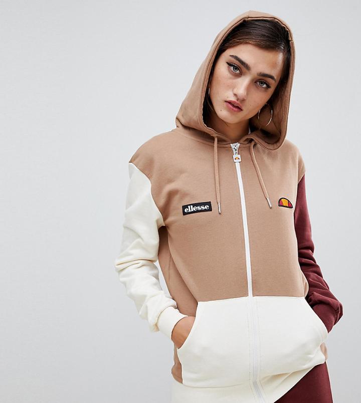 Ellesse Zip Front Hoodie With Chest Logo In Color Block Two-piece - Multi