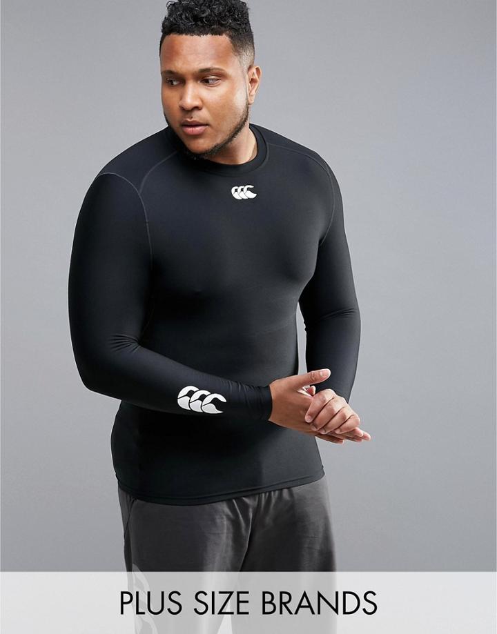 Canterbury Plus Thermoreg Baselayer Long Sleeve Top In Black E546845-989 - Black