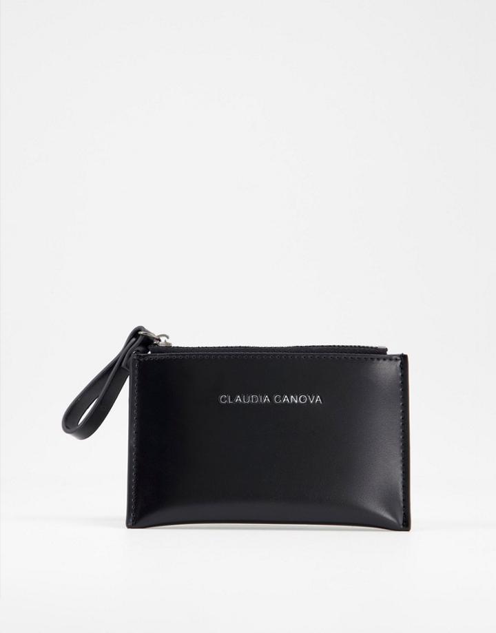 Claudia Canova Zip Top Wallet In Black