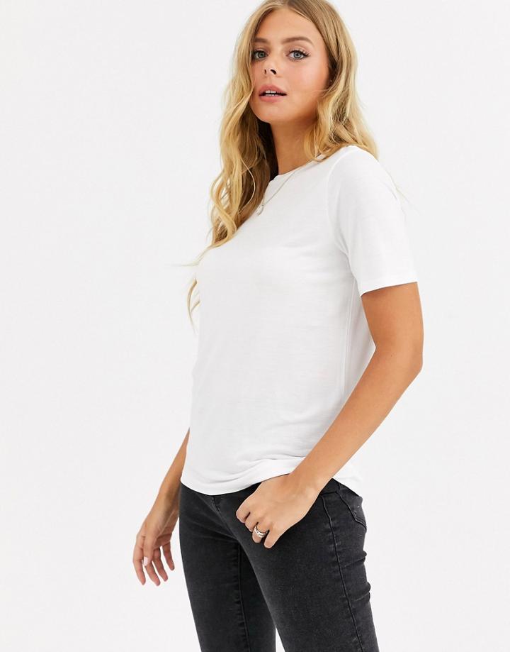 Asos Design Formal T-shirt In Lyocel In White