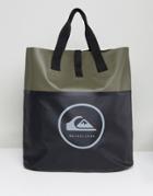 Quiksilver Sea Tote Bag In Khaki/black - Green