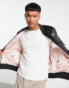 Siksilk Reversible Bomber Jacket In Black And Pink-multi