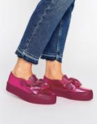 Asos Dara Bow Flatform Sneakers - Pink