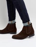 Ben Sherman Chelsea Boots In Brown Suede - Brown