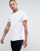 Esprit Crew Neck T-shirt With Raw Edges In White - White