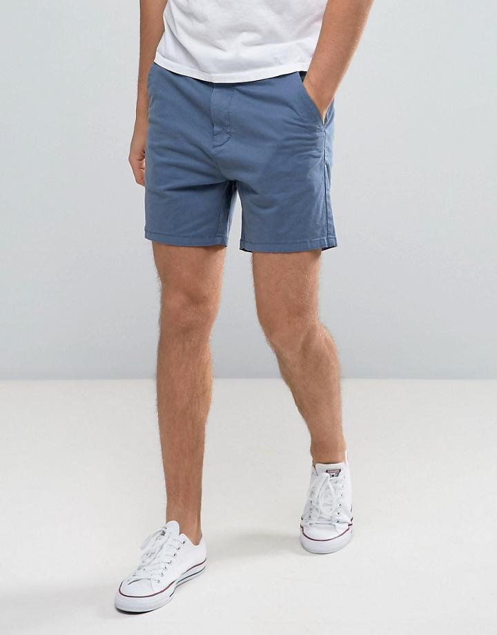 Dr Denim Pierce Chino Shorts Bad News Blue - Blue