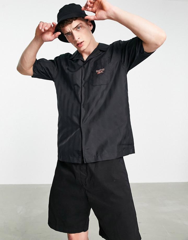 Reebok Classics Revere Collar Shirt In Black - Part Of A Set