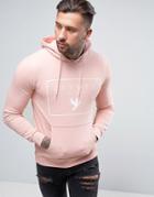 Devote Hoodie In Pink With Logo - Pink