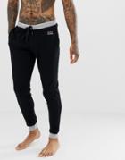 Ben Sherman Jersey Lounge Pant In Black - Black