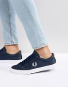 Fred Perry Underspin Nylon Sneakers In Navy - Navy
