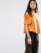 Mango Off The Shoulder Top - Ochre