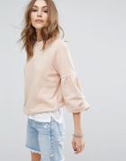 Vero Moda Balloon Sleeve Sweatshirt - Beige