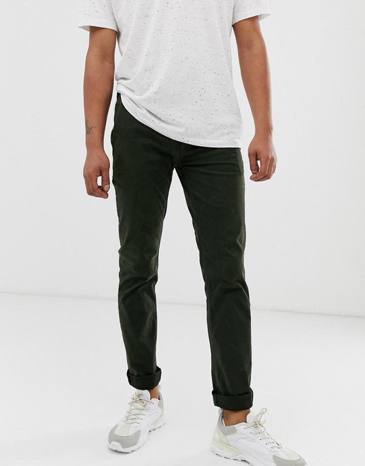 Boss Shino Slim Chinos In Khaki-green