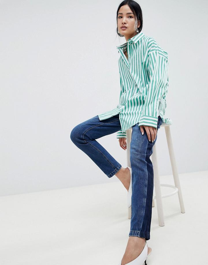Gestuz Wray Striped Shirt - Green