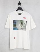 Topman Oversized Fit T-shirt With Scarface Pool Print In Ecru-white