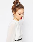 Asos Climbing Leaf Hair Clip - Silver