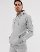 Good For Nothing Muscle Hoodie In Gray With Logo Side Stripe - Gray