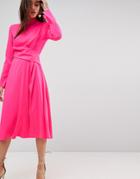 Asos Cut Out Midi Dress - Pink