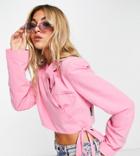 Collusion Cropped Blazer In Pink-purple