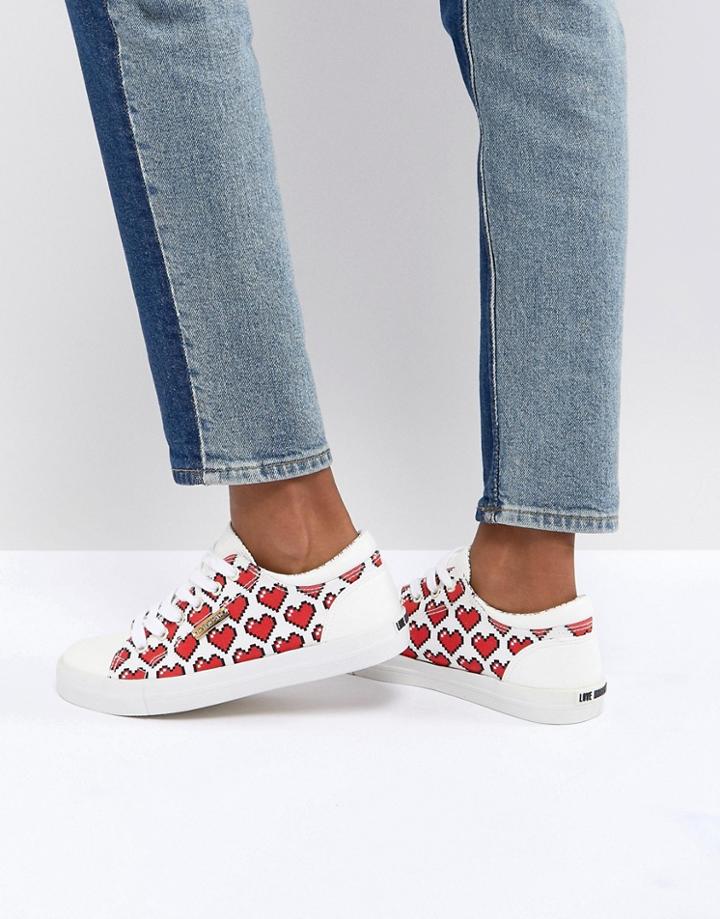 Love Moschino Pixel Heart Pump Sneaker - Multi
