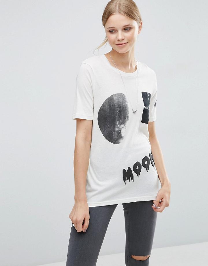 Cheap Monday Break Moon Collage T-shirt - White