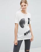 Cheap Monday Break Moon Collage T-shirt - White