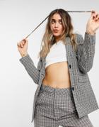 Heartbreak Slouchy Boyfriend Blazer In Heritage Plaid-multi