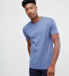 Asos Design Tall Relaxed Fit T-shirt With Crew Neck In Blue - Blue