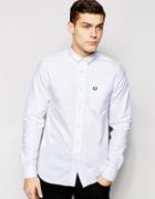 Fred Perry Oxford Shirt In Slim Fit In White - White
