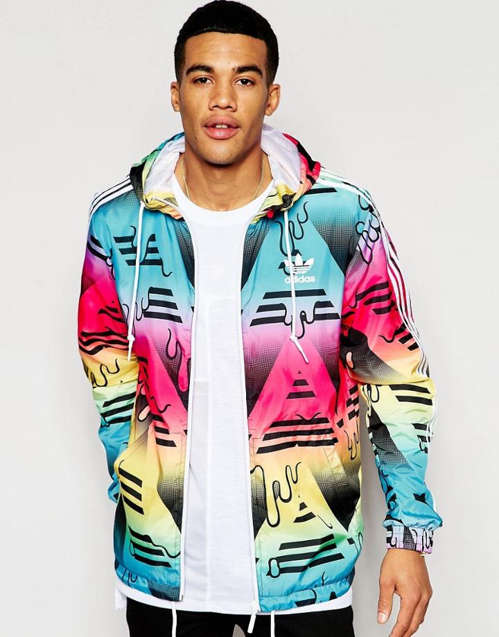 Adidas Originals Itasca Windbreaker Jacket Aj6973 - Blue