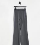 Reclaimed Vintage Inspired High Waist Flare Pant In Gray-neutral