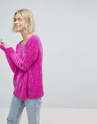 Hollister Chenielle Oversize Knit Sweater - Pink
