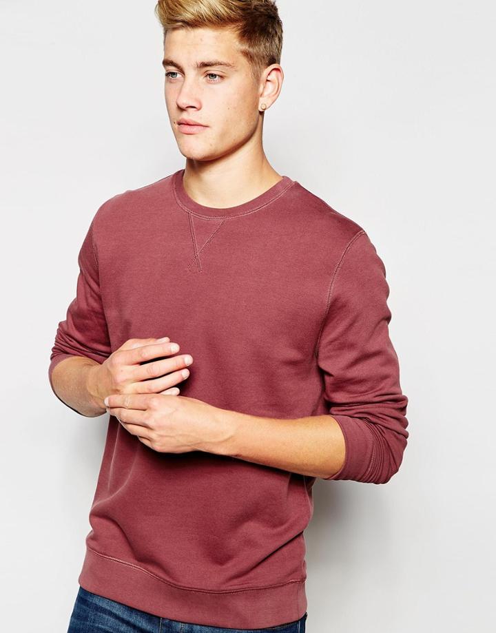 Asos Sweatshirt In Red - Red