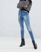 Only Pearl High Waisted Skinny Jeans - Blue