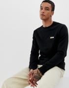 Nudie Jeans Co Samuel Logo Crew Neck Sweat In Black