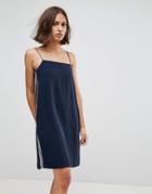 Wood Wood Carly High Neck Shift Dress - Navy