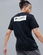 Columbia Back Logo Print T-shirt In Black/white - Black